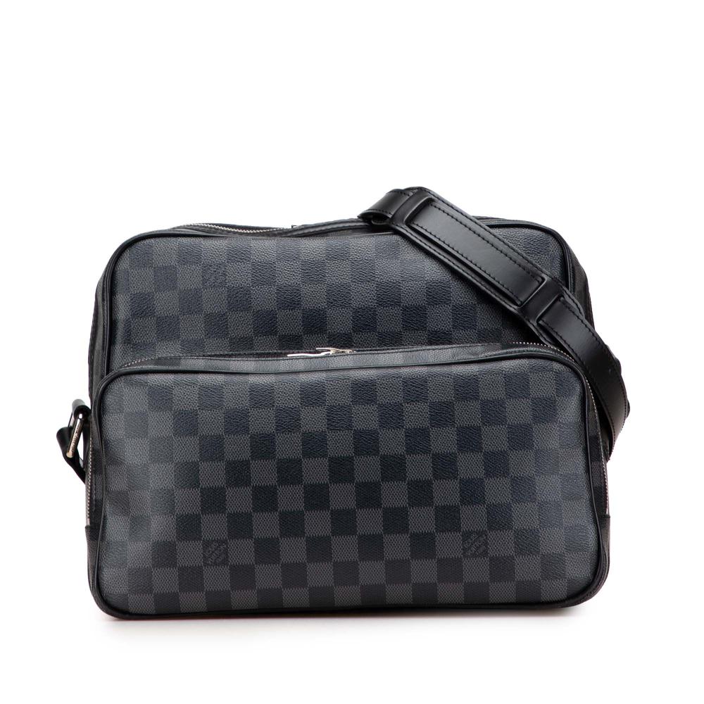 Louis Vuitton B Louis Vuitton Black Damier Canvas Canvas Damier Graphite Sac Leoh France