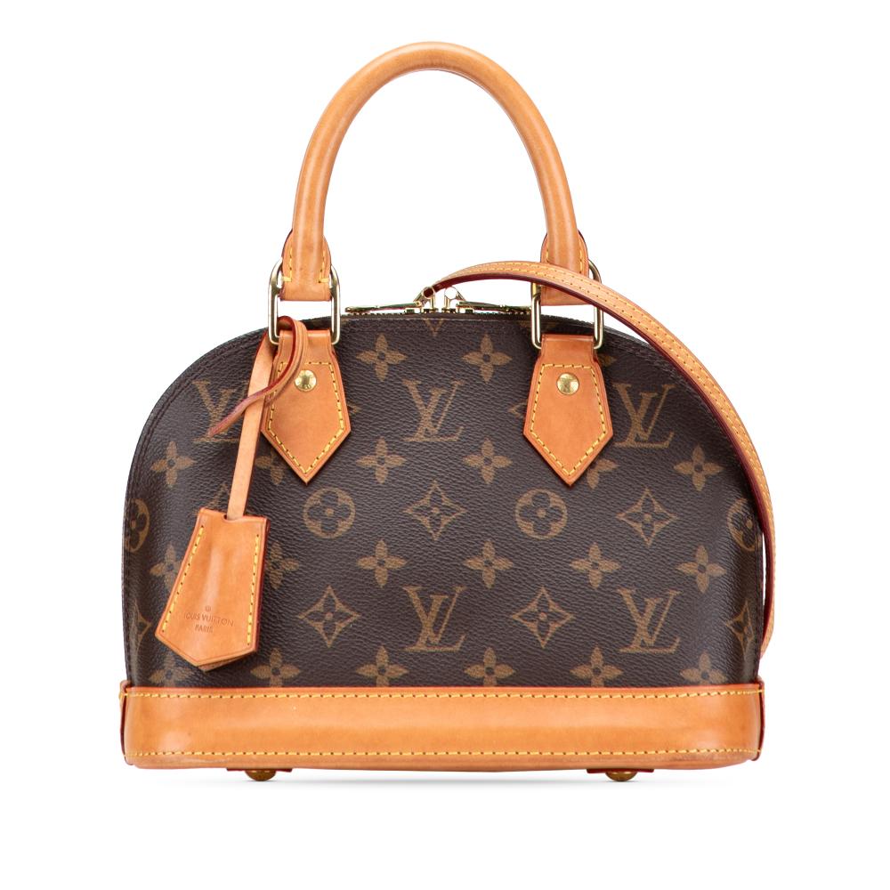 Louis Vuitton B Louis Vuitton Brown Monogram Canvas Fabric Monogram Alma BB France