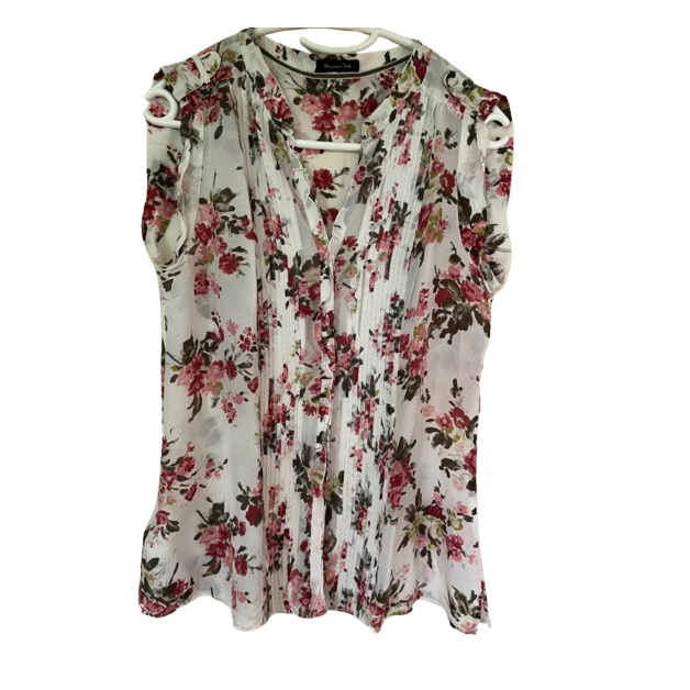 Massimo Dutti Ärmelloses Top aus geblümter Seide