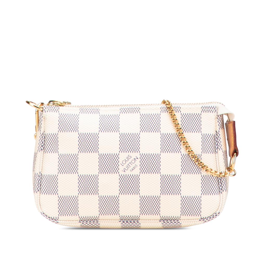 Louis Vuitton AB Louis Vuitton White Damier Canvas Canvas Damier Azur Mini Pochette Accessoires France