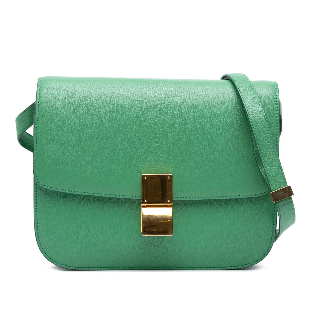 Celine B Celine Green Light Green Calf Leather Medium skin Classic Box Italy