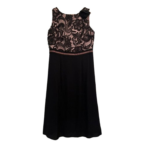 123 Un Deux Trois Vintage Abendkleid aus schwarzer Spitze