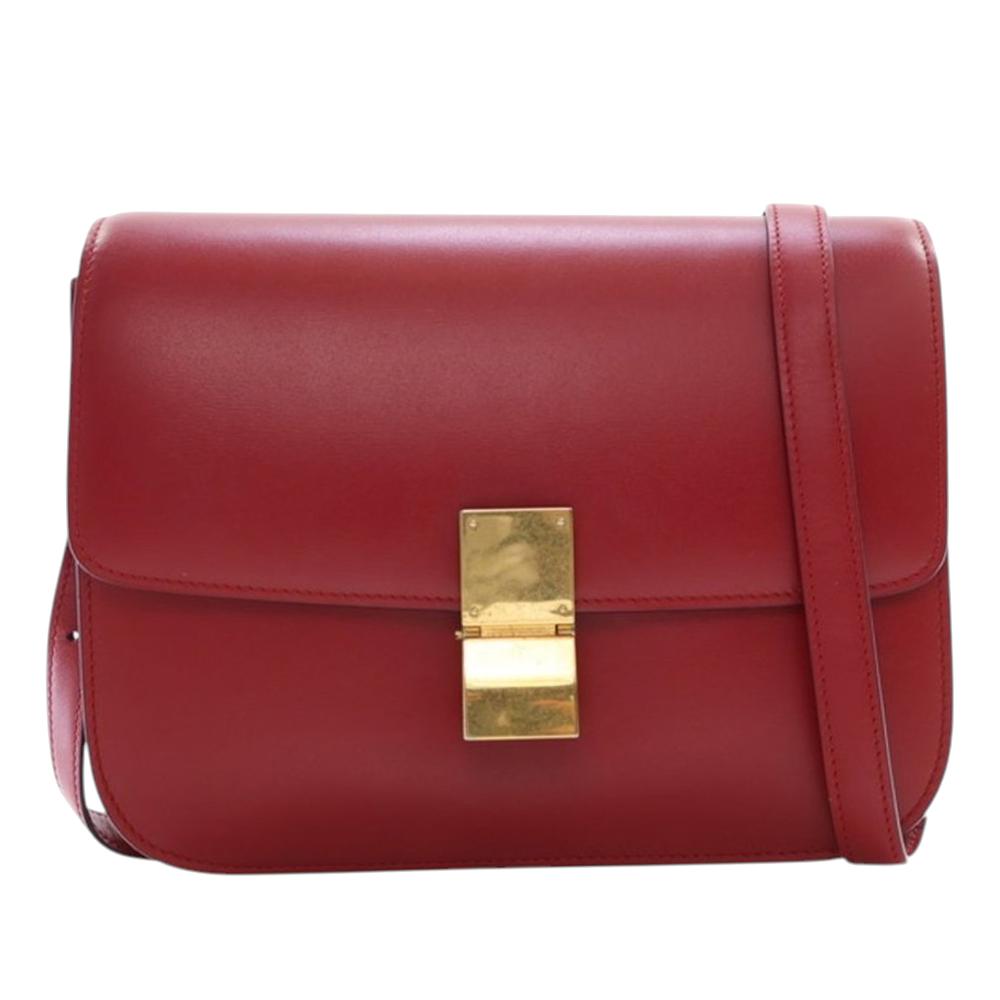 Celine B Celine Red Calf Leather Medium skin Classic Box Italy