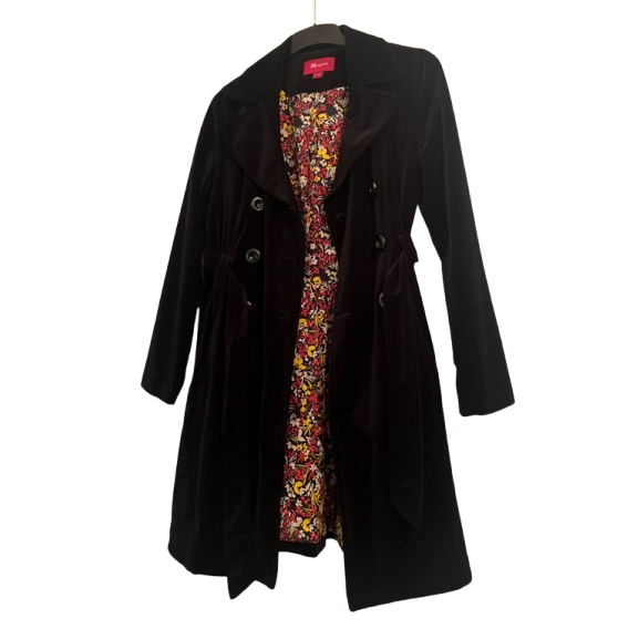 MONSOON Schwarzer Samtmantel