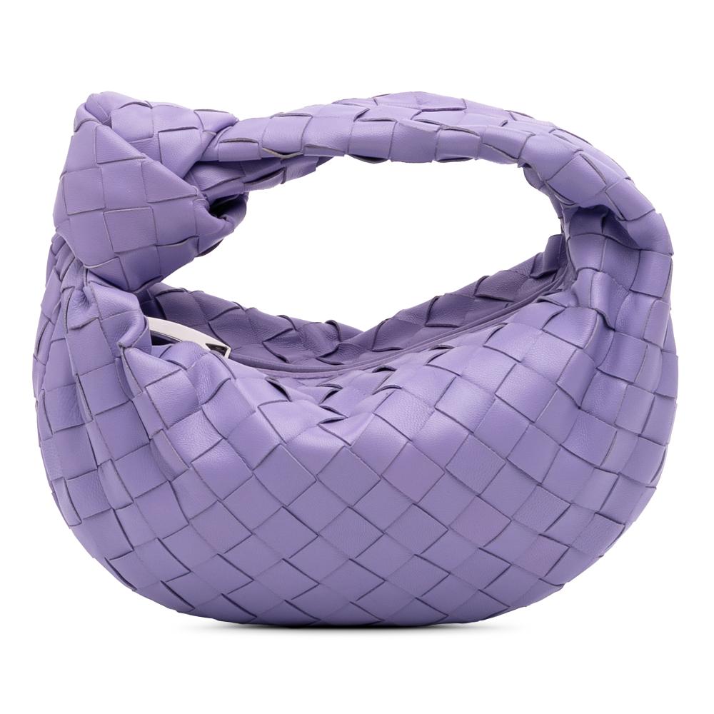 Bottega Veneta AB Bottega Veneta Purple Nappa Leather Leather Mini Nappa Intrecciato Jodie Italy