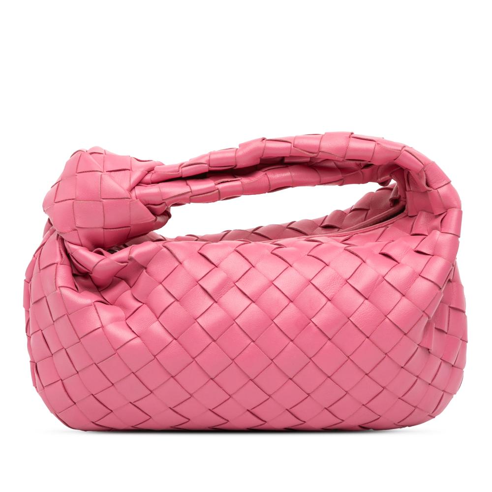Bottega Veneta B Bottega Veneta Pink Nappa Leather Leather Mini Nappa Intrecciato Jodie Italy