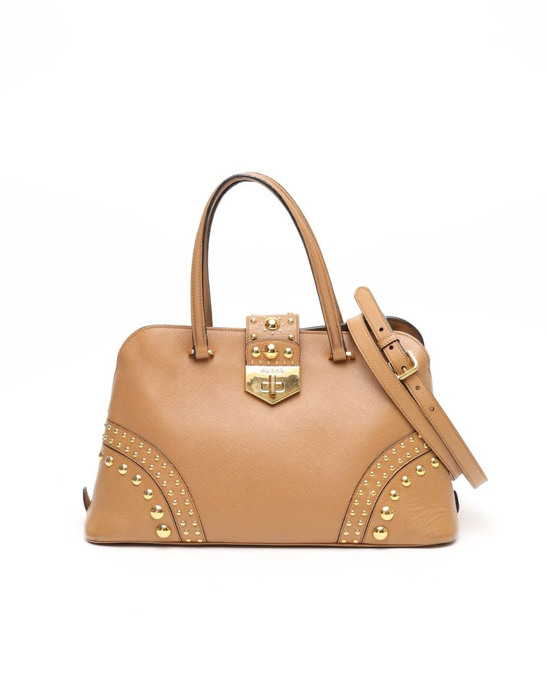Prada Studded Saffiano Bag