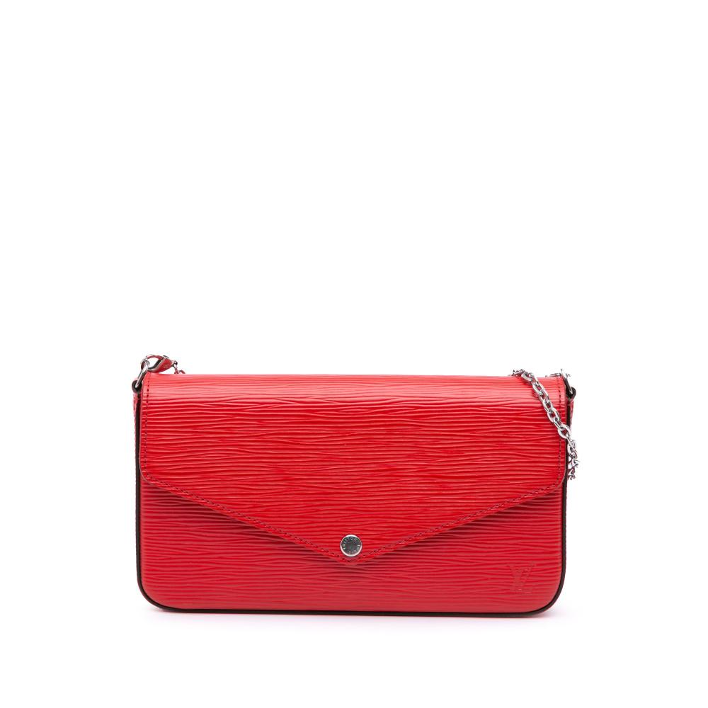 Louis Vuitton AB Louis Vuitton Red Epi Leather Leather Epi Pochette Felicie France