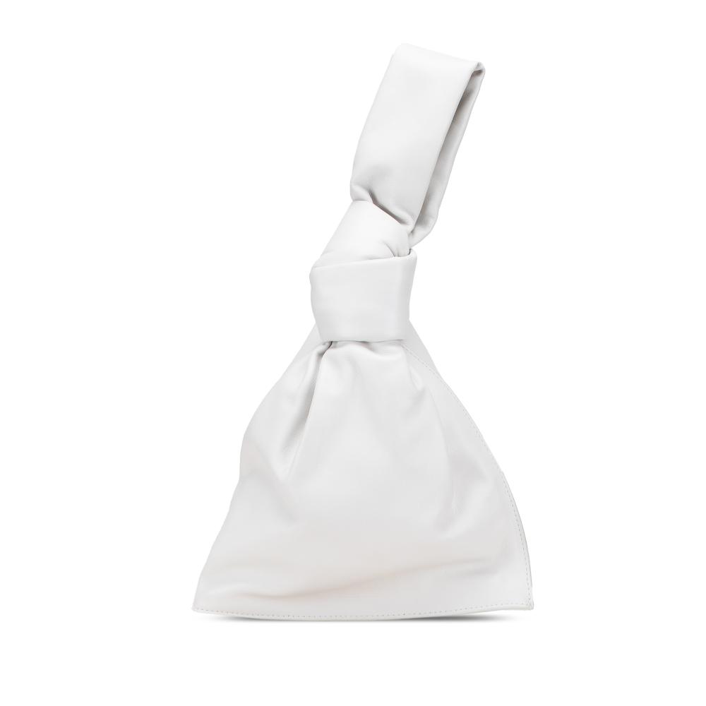 Bottega Veneta AB Bottega Veneta White Calf Leather Mini skin BV Twist Bag Italy