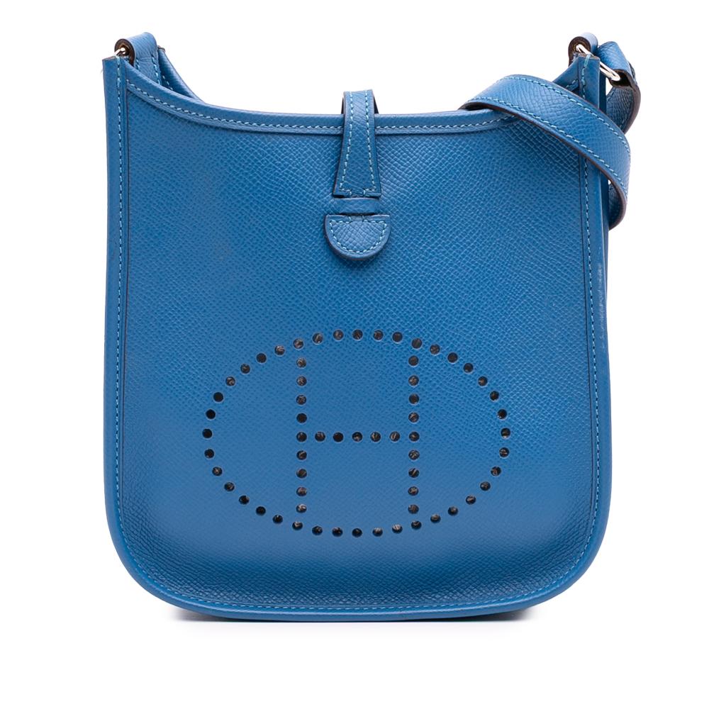 Hermès AB Hermès Blue Calf Leather Epsom Evelyne TPM France