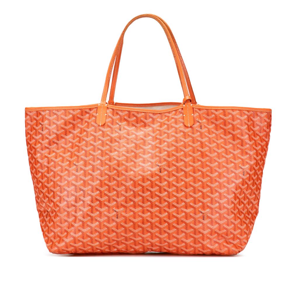Goyard B Goyard Orange Coated Canvas Fabric Goyardine Saint Louis GM France