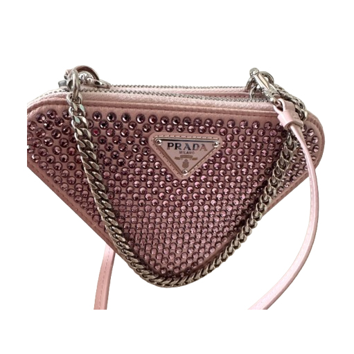Prada Satin Crystal mini Triangel Bag