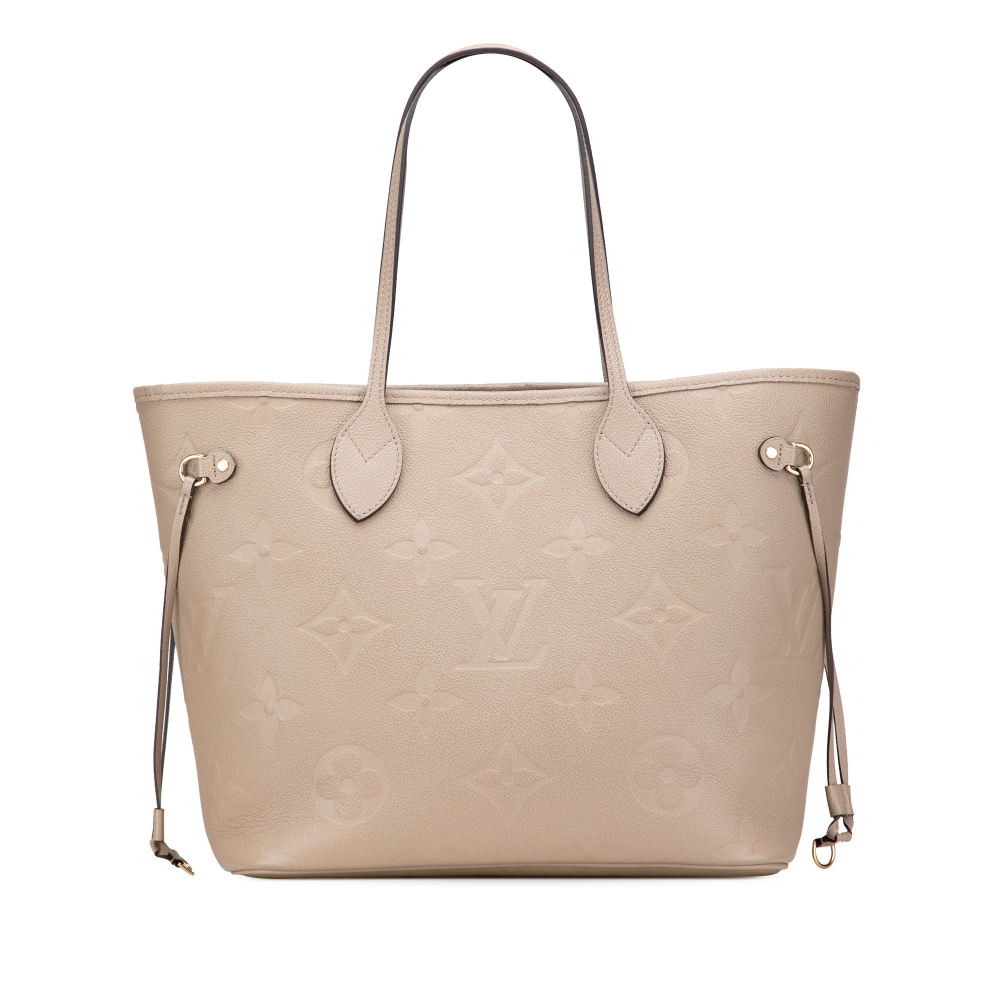 Louis Vuitton Neverfull Leather Empreinte Shopper Shoulder Bag Giant Monogram