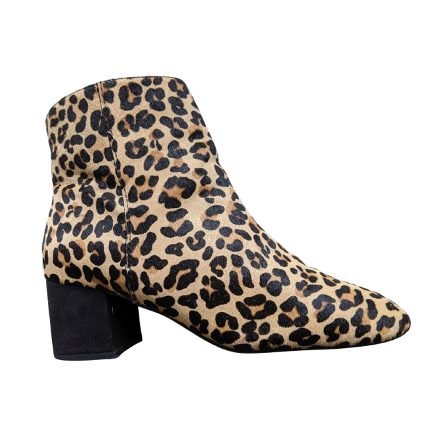 Dune Leopard-print fur booties Lagenlook 39