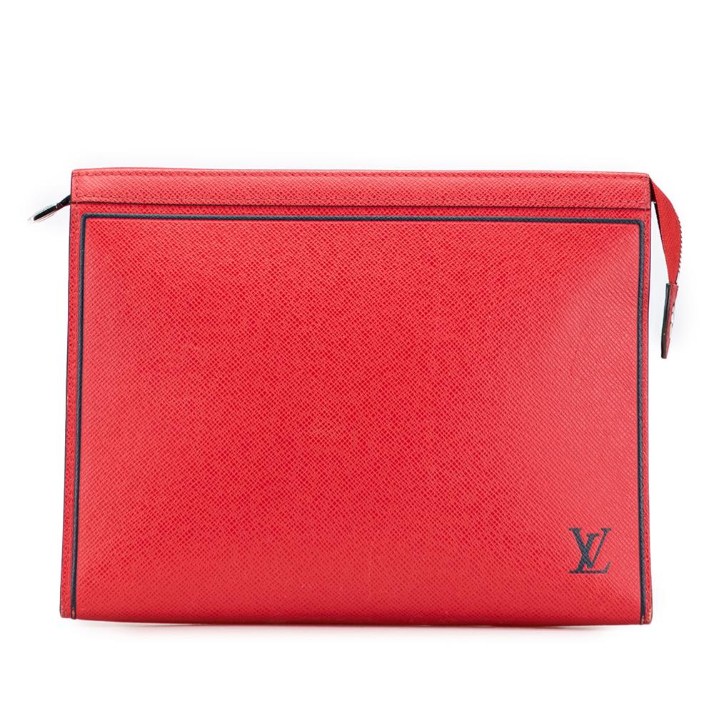 Louis Vuitton B Louis Vuitton Red Taiga Leather Leather Taiga Pochette Voyage MM France