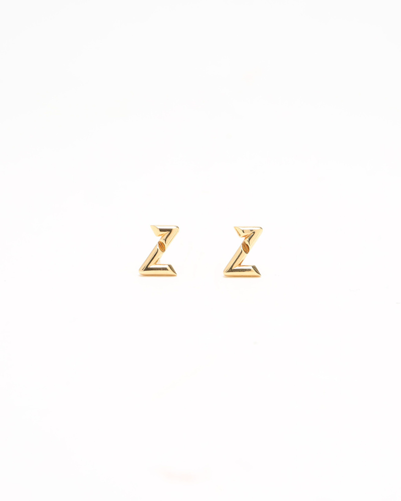 Louis Vuitton LV Volt Upside Down Stud Earrings, 18kt Yellow Gold