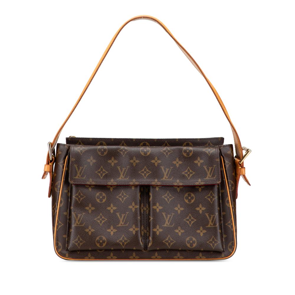 Louis Vuitton B Louis Vuitton Brown Monogram Canvas Fabric Monogram Viva Cite GM France