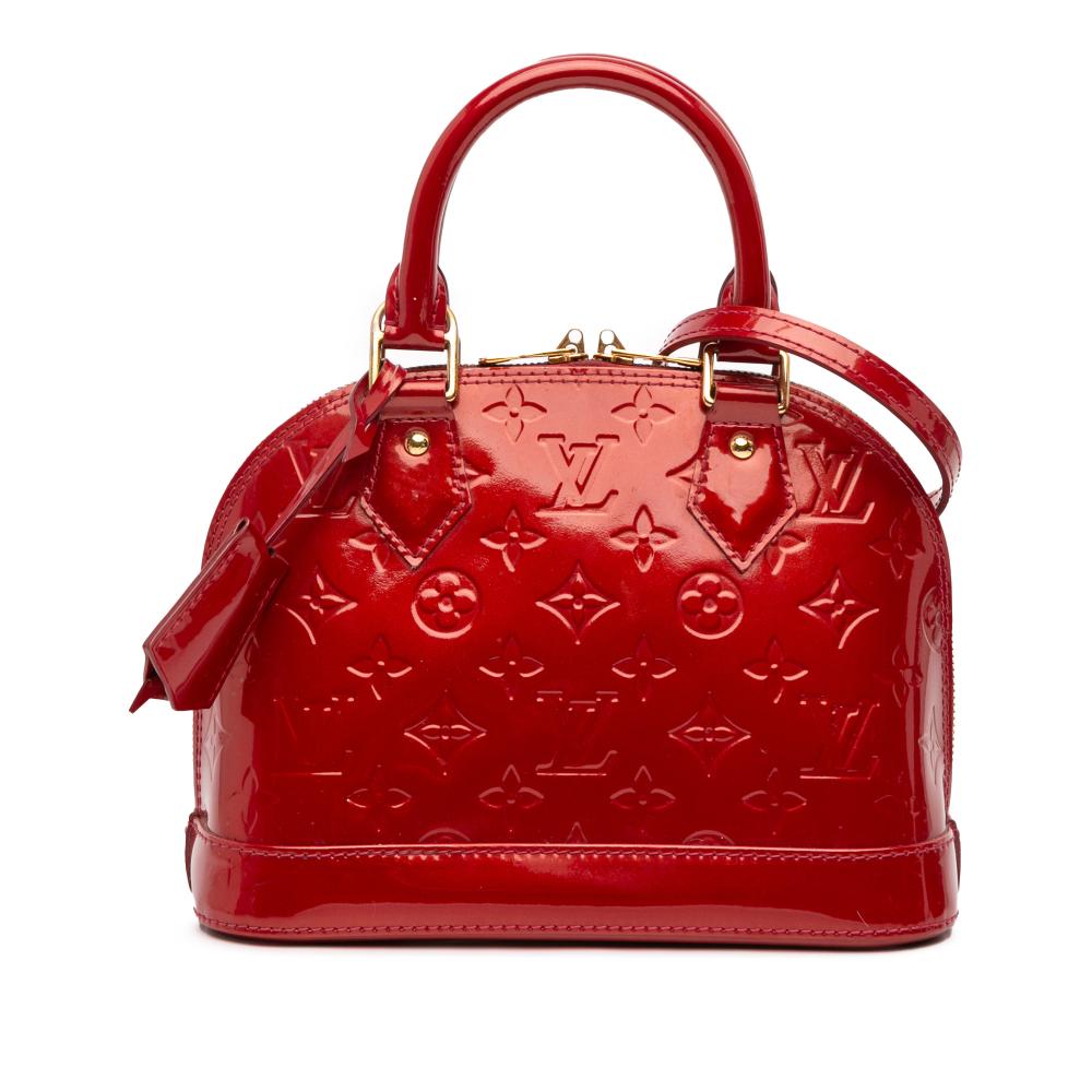 Louis Vuitton B Louis Vuitton Red Vernis Leather Leather Monogram Vernis Alma BB France