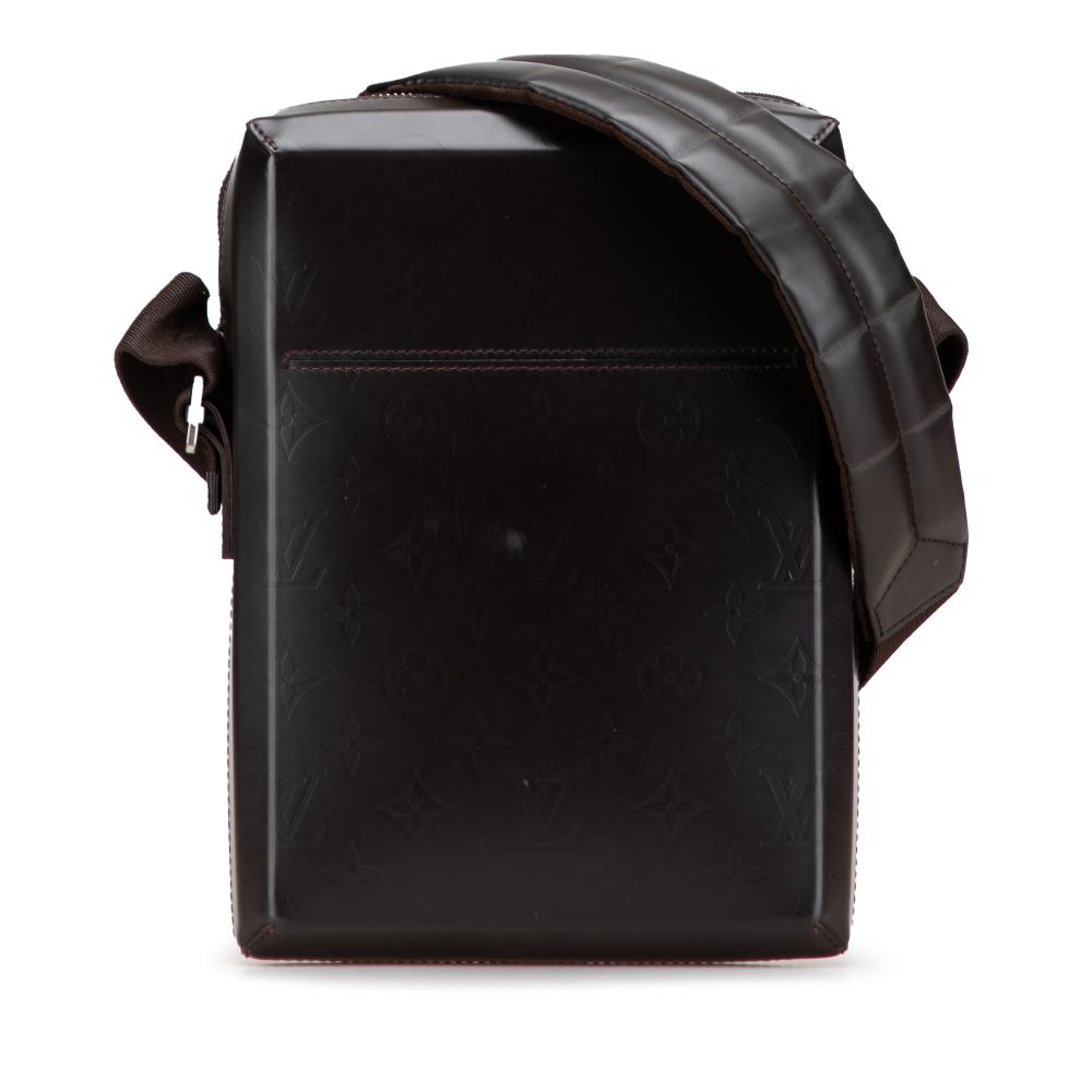 Louis Vuitton B Louis Vuitton Brown Dark Brown Calf Leather Monogram Glace Bobby France