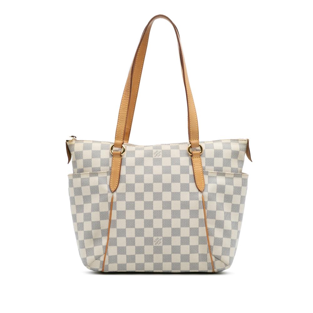 Louis Vuitton B Louis Vuitton White Damier Canvas Fabric Damier Azur Totally PM France