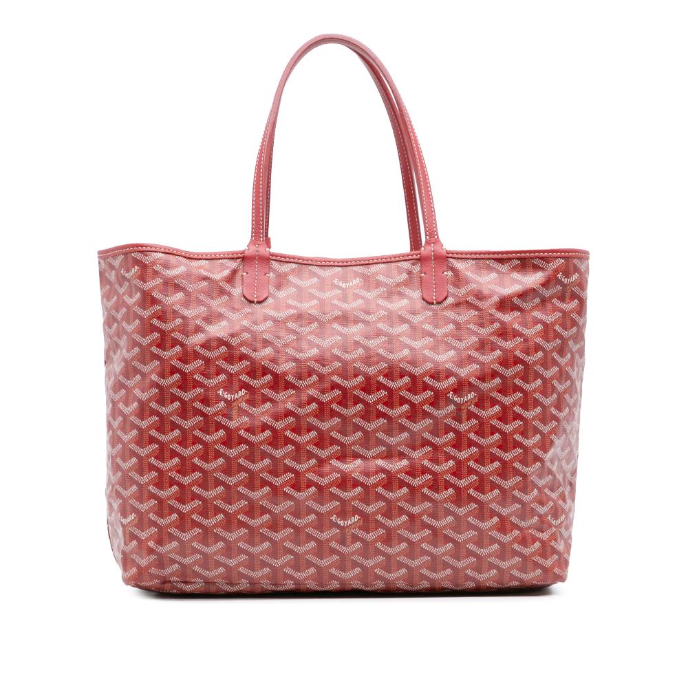 Goyard B Goyard Red Coated Canvas Fabric Goyardine Saint Louis PM France