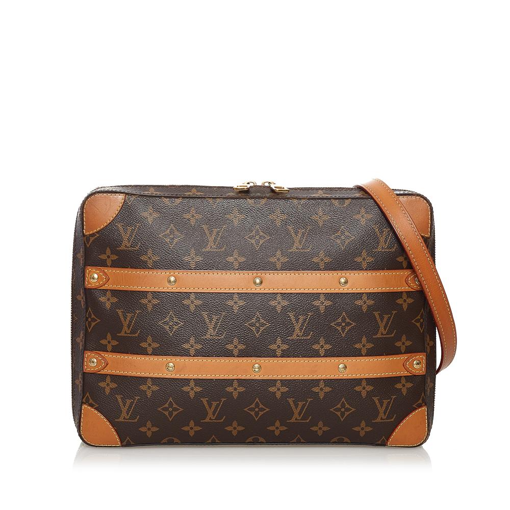 Louis Vuitton B Louis Vuitton Brown Monogram Canvas Fabric Monogram Soft Trunk Messenger MM France