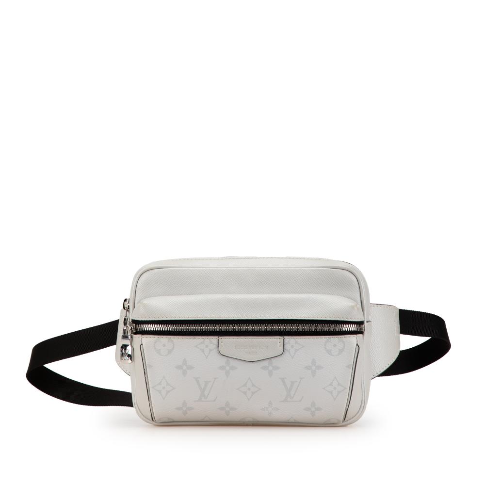 Louis Vuitton B Louis Vuitton White Monogram Canvas Canvas Monogram Taigarama Outdoor Bumbag Italy
