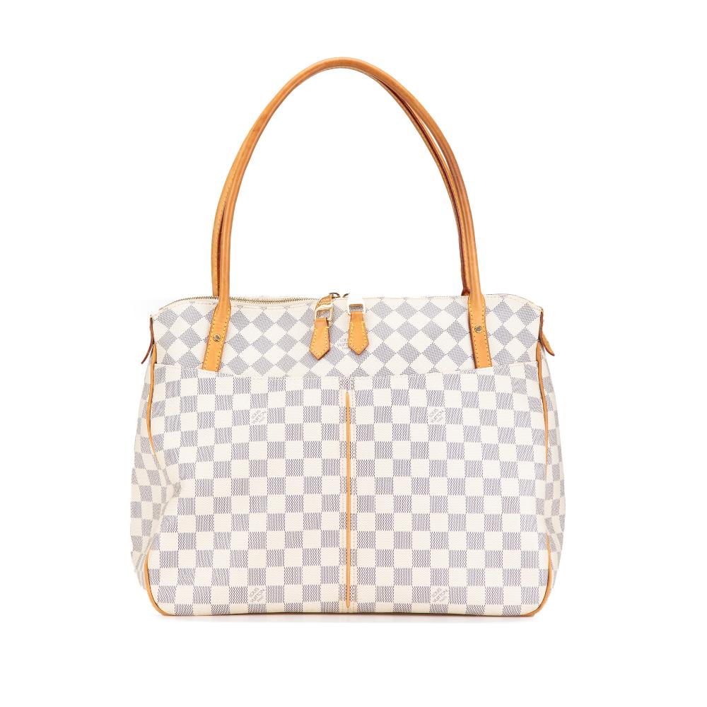 Louis Vuitton B Louis Vuitton White Damier Canvas Canvas Damier Azur Figheri GM France