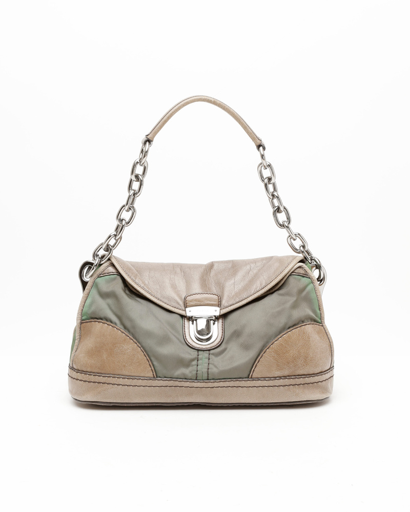 Prada Tessuto Chain Shoulder Bag