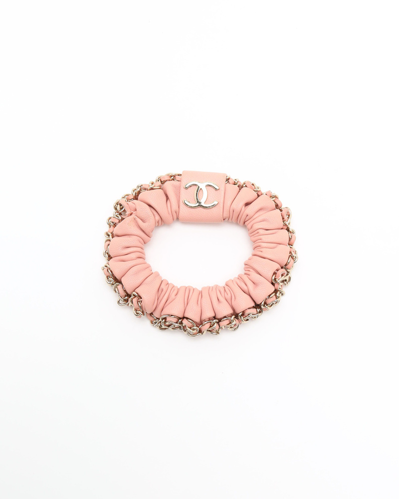 Chanel Coco Mark Leather Scrunchies