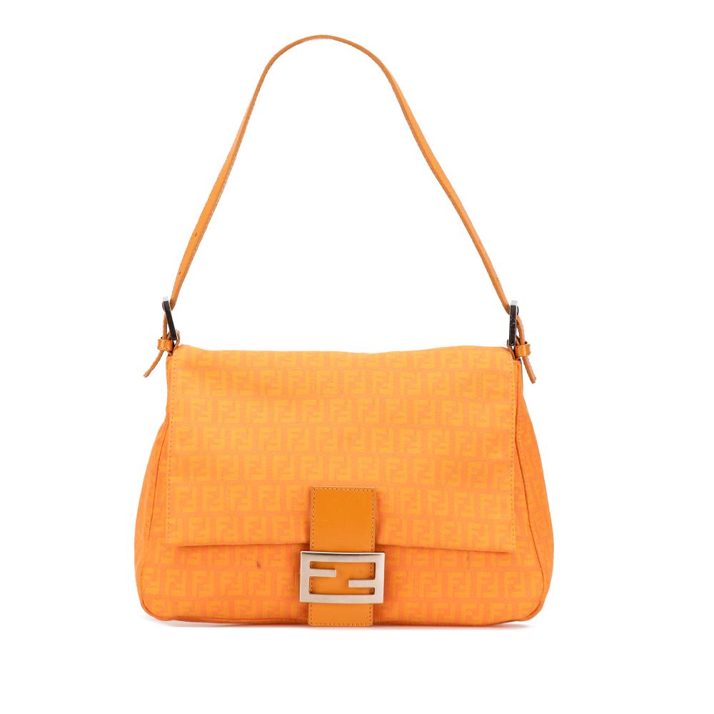 Fendi B Fendi Orange Light Orange Canvas Fabric Zucchino Mamma Forever Italy