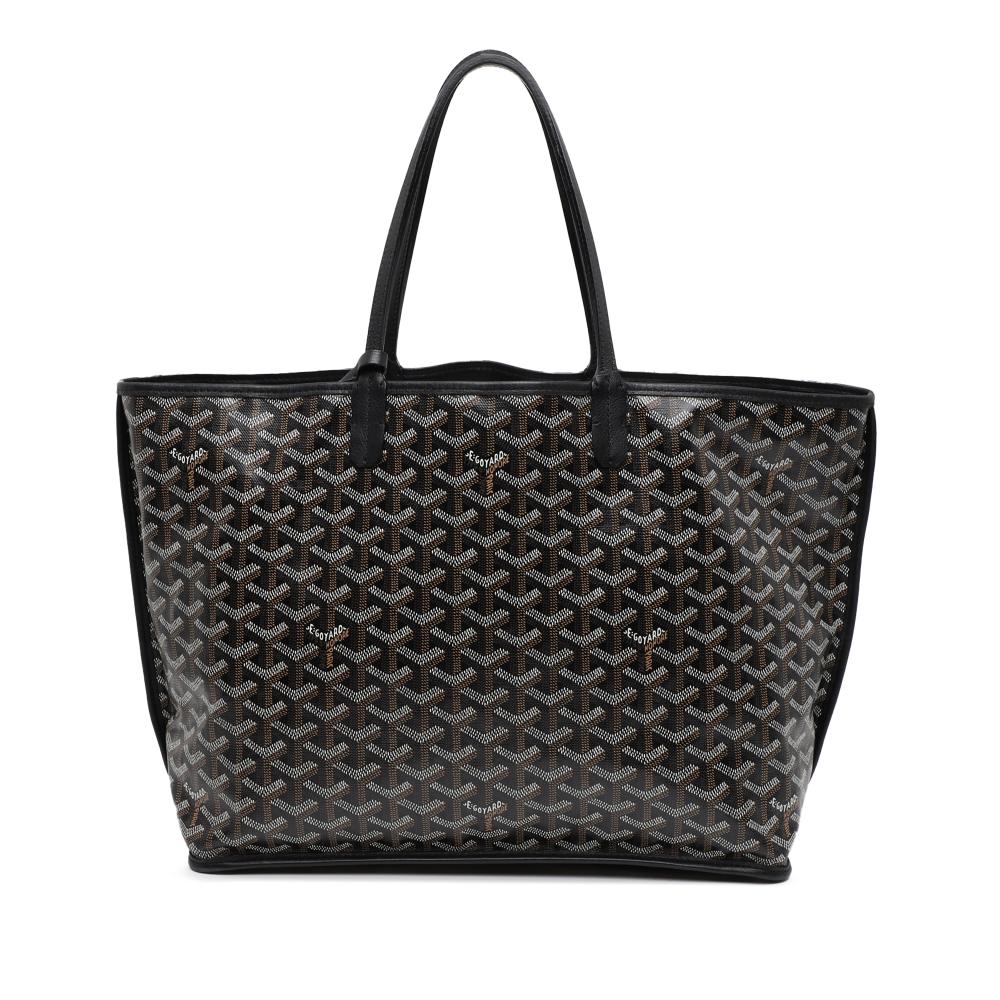 Goyard AB Goyard Black Coated Canvas Fabric Goyardine Reversible Anjou PM France