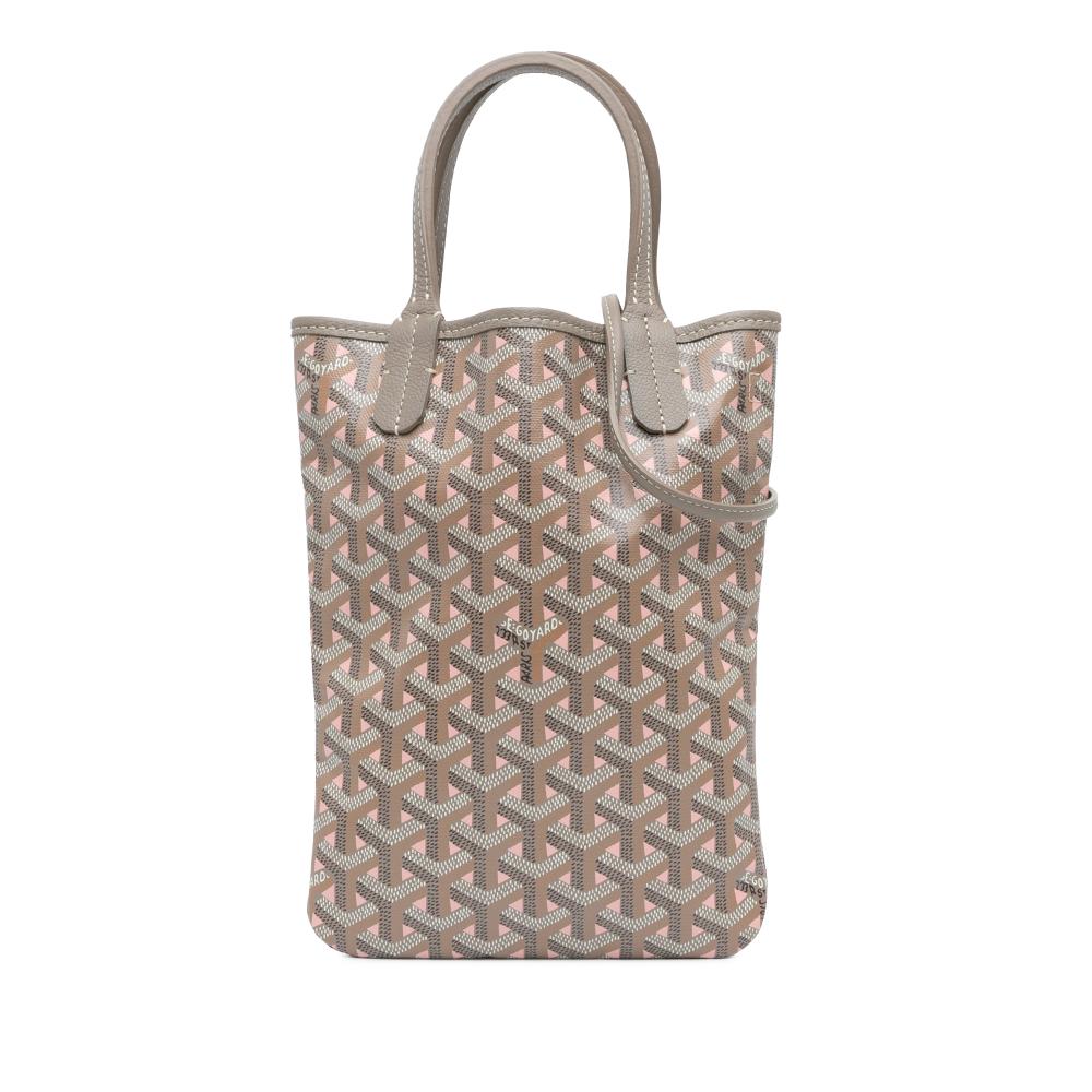 Goyard AB Goyard Brown Taupe Coated Canvas Fabric Goyardine Poitiers Claire Voie France