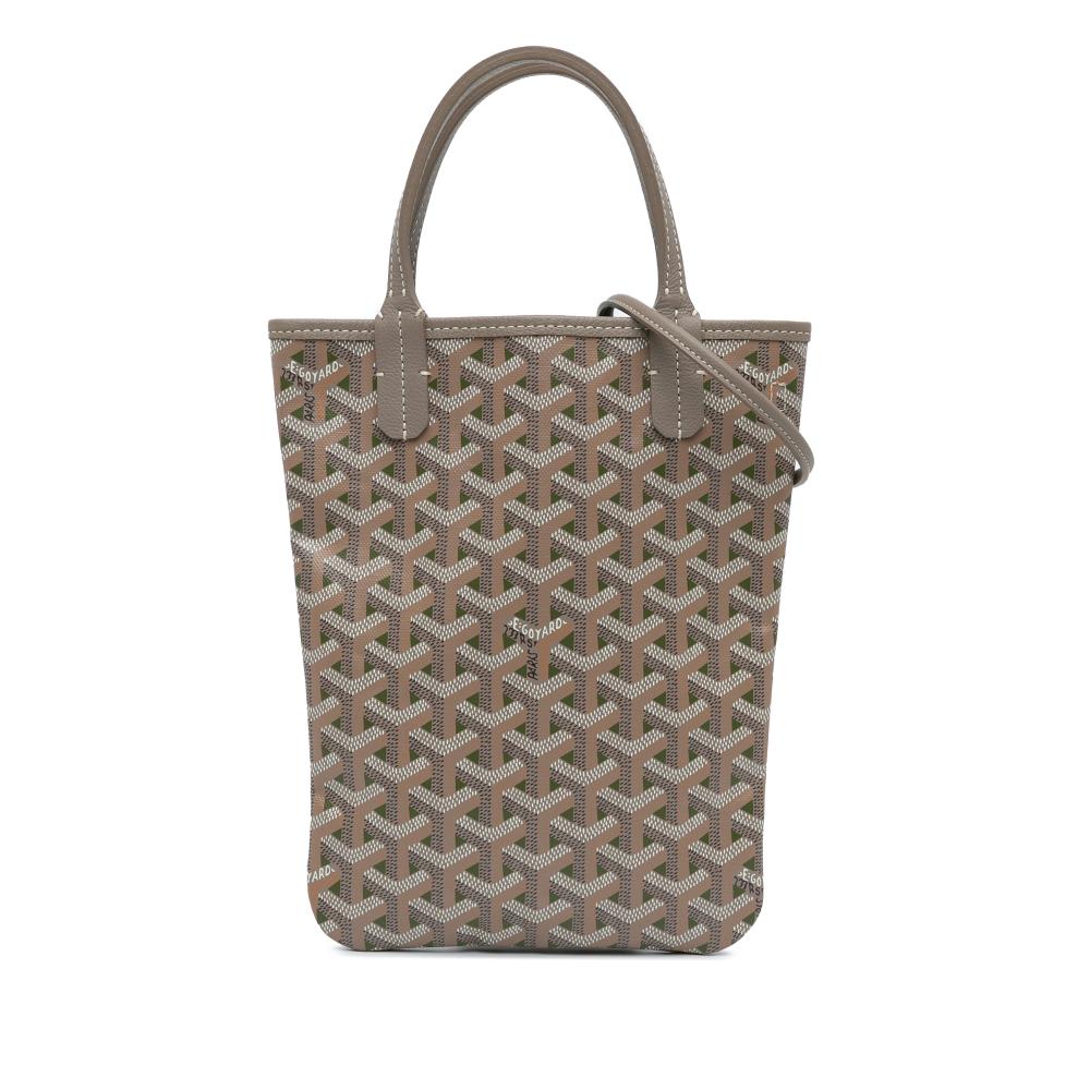 Goyard B Goyard Brown Taupe Coated Canvas Fabric Goyardine Poitiers Claire Voie France