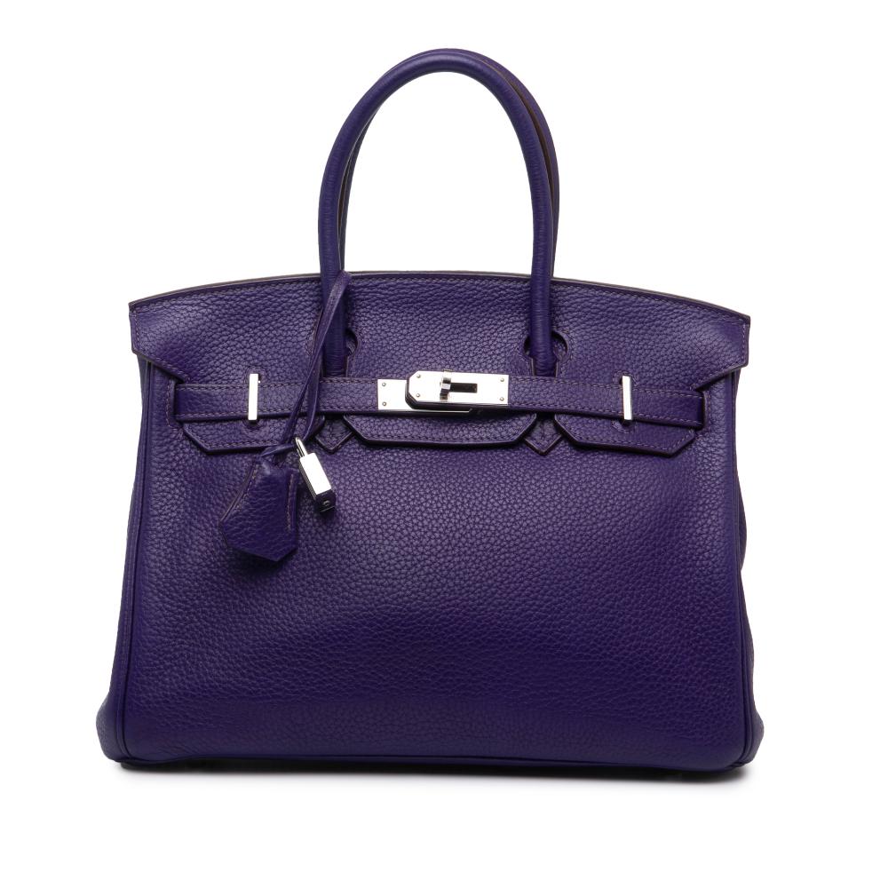Hermès AB Hermès Purple Violet Calf Leather Clemence Birkin 30 France