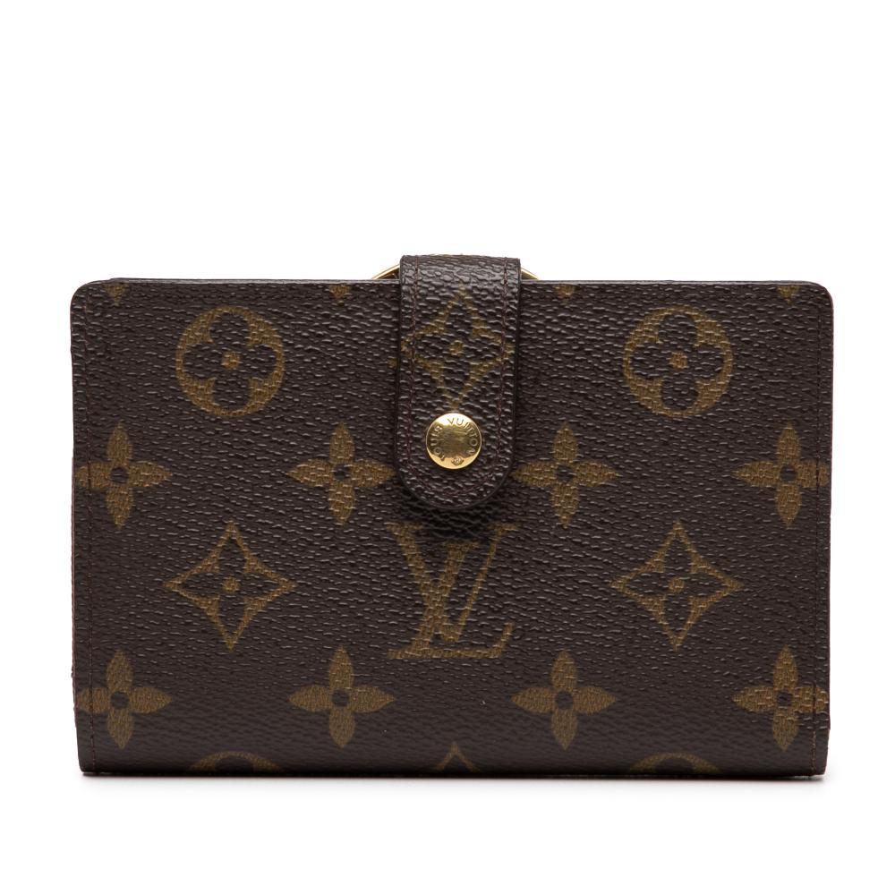 Louis Vuitton AB Louis Vuitton Brown Monogram Canvas Fabric Monogram Porte Monnaie Billets Viennois France