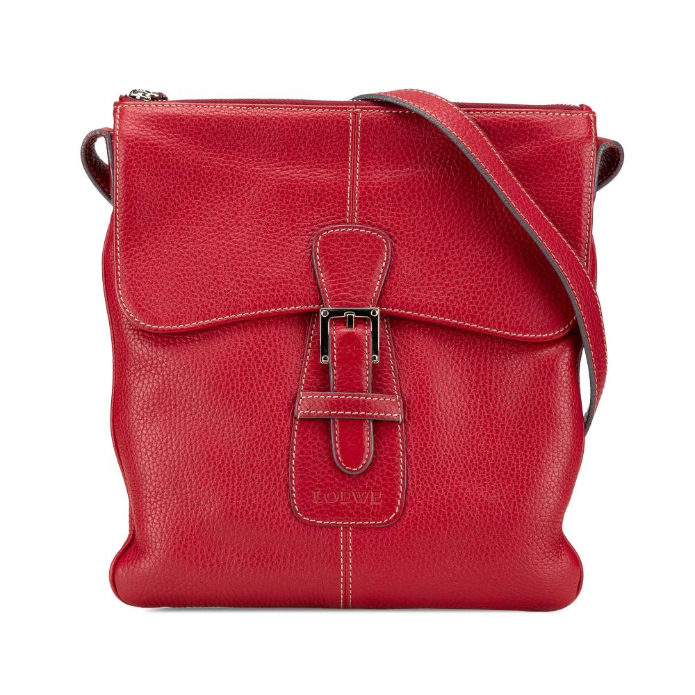 Loewe B LOEWE Red Calf Leather Crossbody Spain