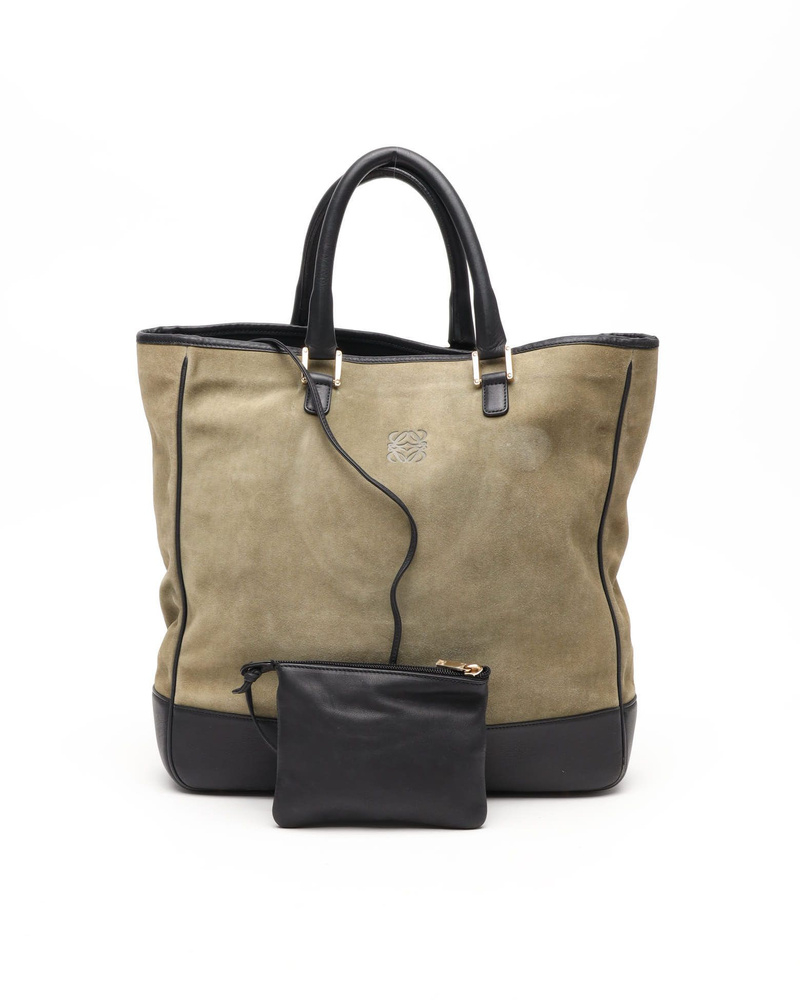 Loewe Suede Anagram Tote Bag
