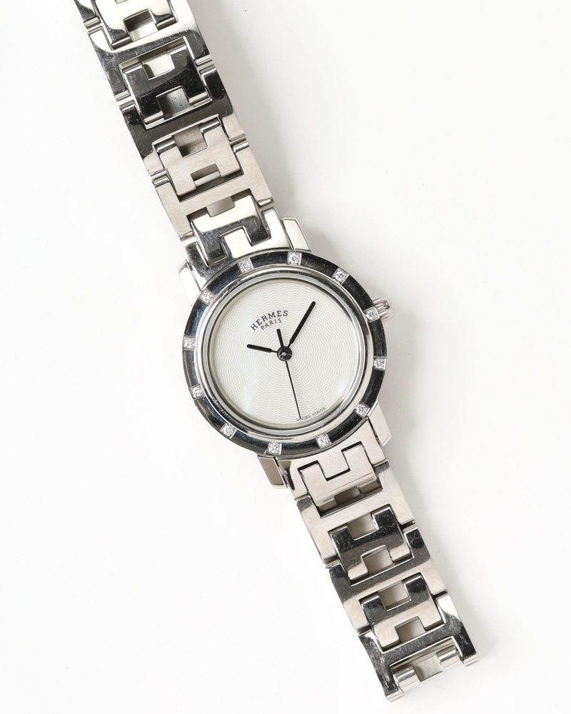 Hermès Clipper 24mm Ref CL4.230 Mother-of-Pearl Dial Watch