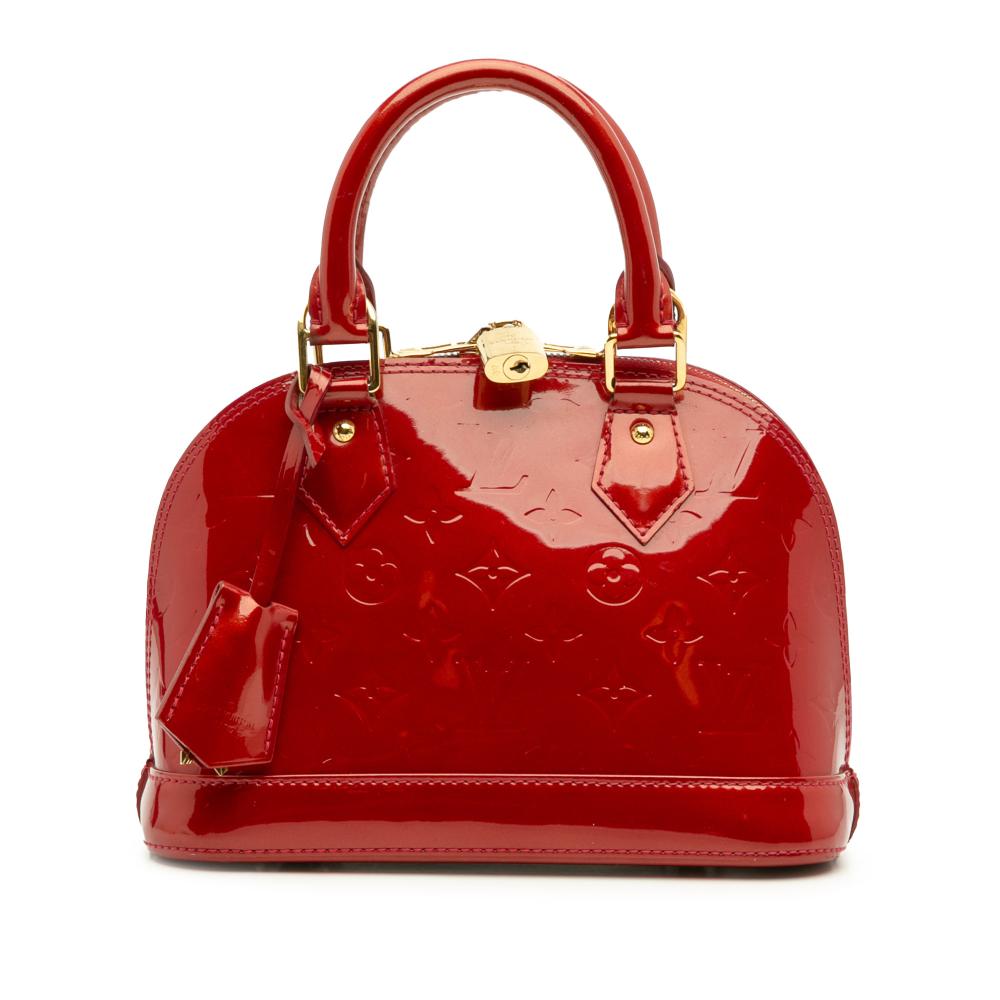Louis Vuitton B Louis Vuitton Red Vernis Leather Leather Monogram Vernis Alma BB France