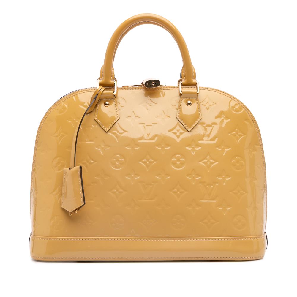 Louis Vuitton B Louis Vuitton Brown Beige Vernis Leather Leather Monogram Vernis Alma PM France