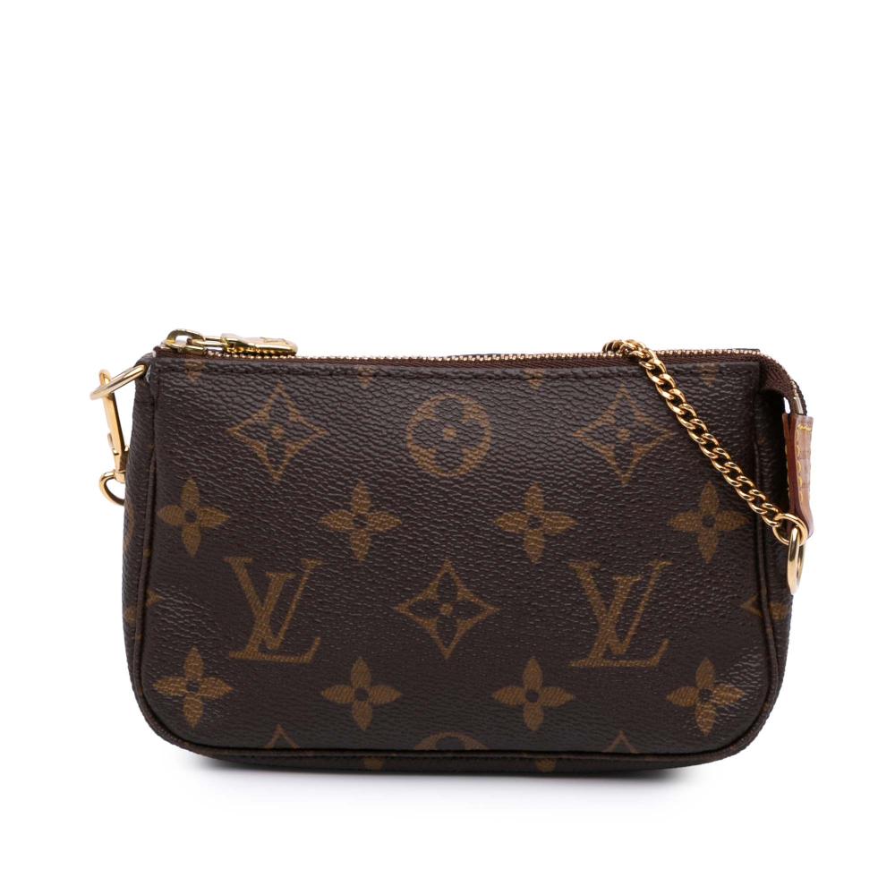 Louis Vuitton B Louis Vuitton Brown Monogram Canvas Fabric Monogram Mini Pochette Accessoires France