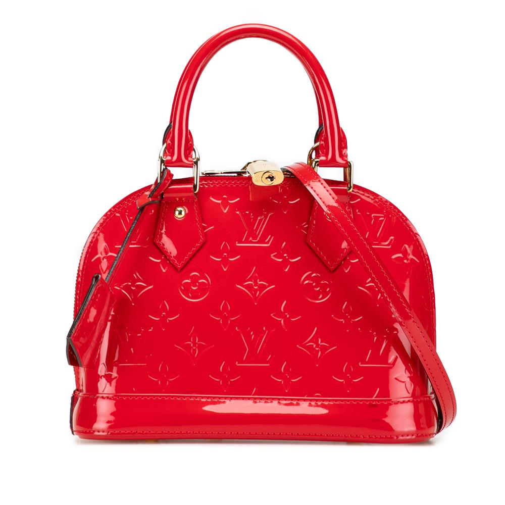 Louis Vuitton B Louis Vuitton Red Vernis Leather Leather Monogram Vernis Alma BB France