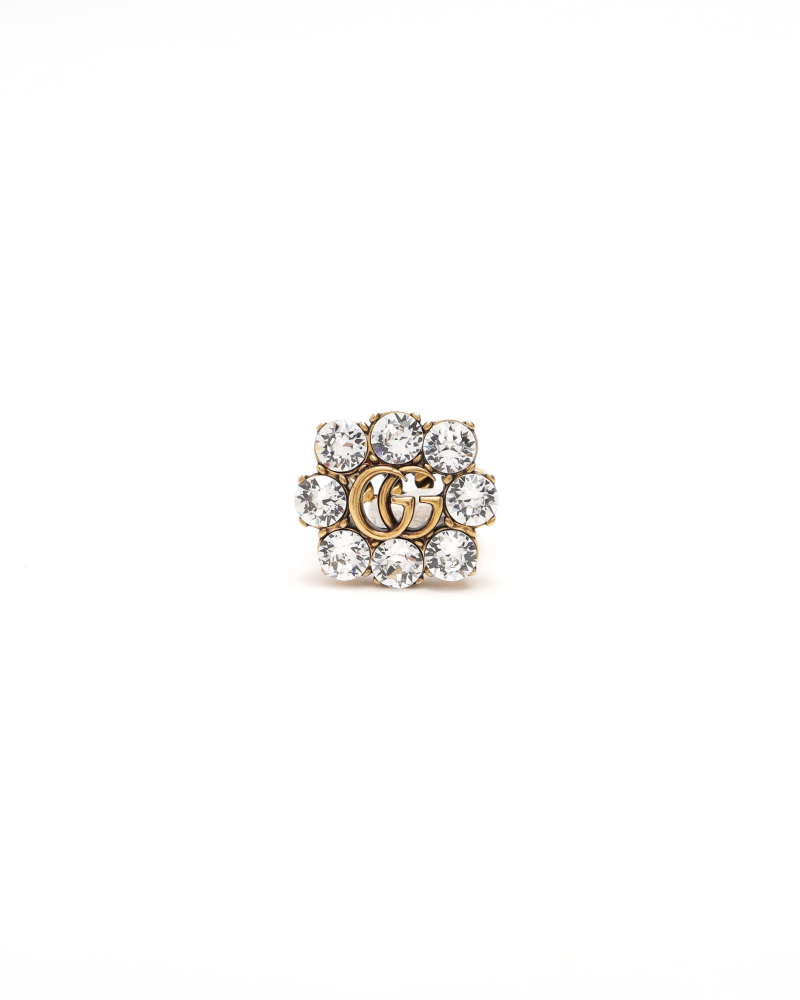 Gucci Flower Rhinestone Ring