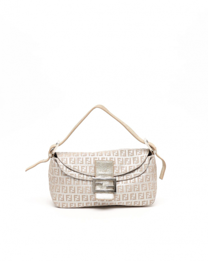 Fendi Zucca Glitter Baguette Bag