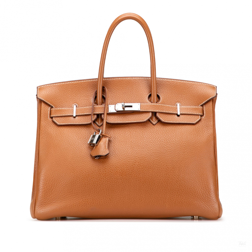 Hermès Birkin 35 Taurillon Clemence Leather Top-handle Bag Gold