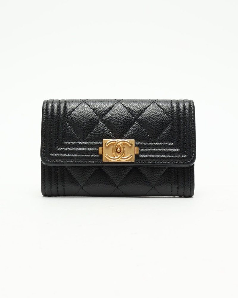 Chanel Boy Flap Card Holder