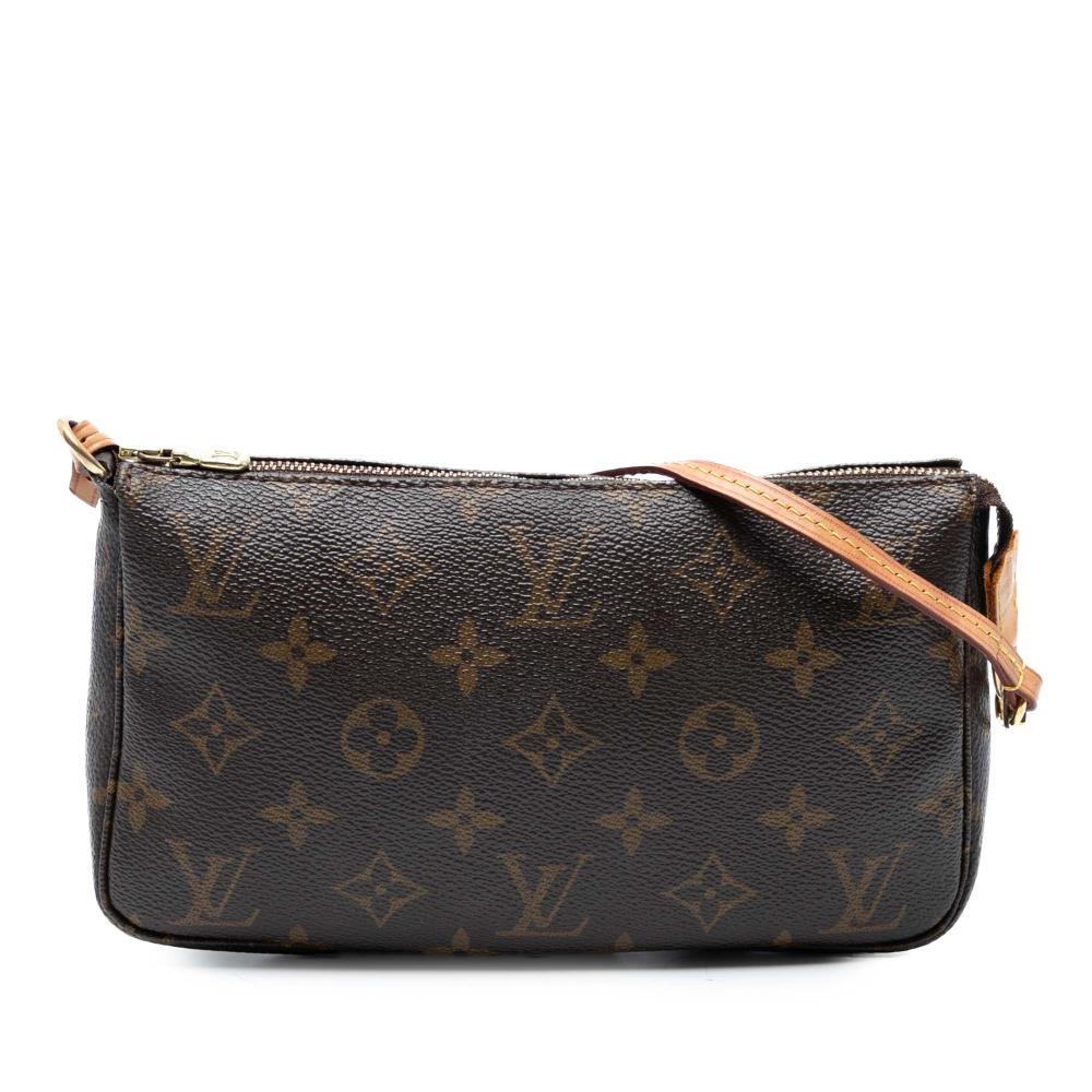 Louis Vuitton B Louis Vuitton Brown Monogram Canvas Fabric Monogram Pochette Accessoires Spain