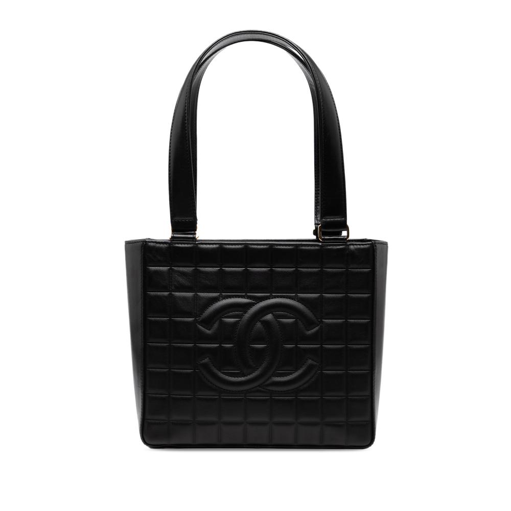 Chanel B Chanel Black Lambskin Leather Leather Chocolate Bar Lambskin Shoulder Bag Italy