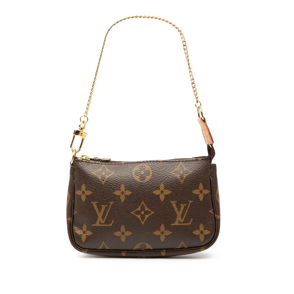 Louis Vuitton B Louis Vuitton Brown Monogram Canvas Fabric Monogram Mini Pochette Accessoires France
